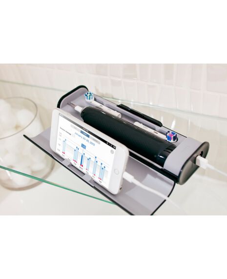 Genius 9000 Electric Toothbrush with 3 Replacement Heads & Smart Travel Case, Black